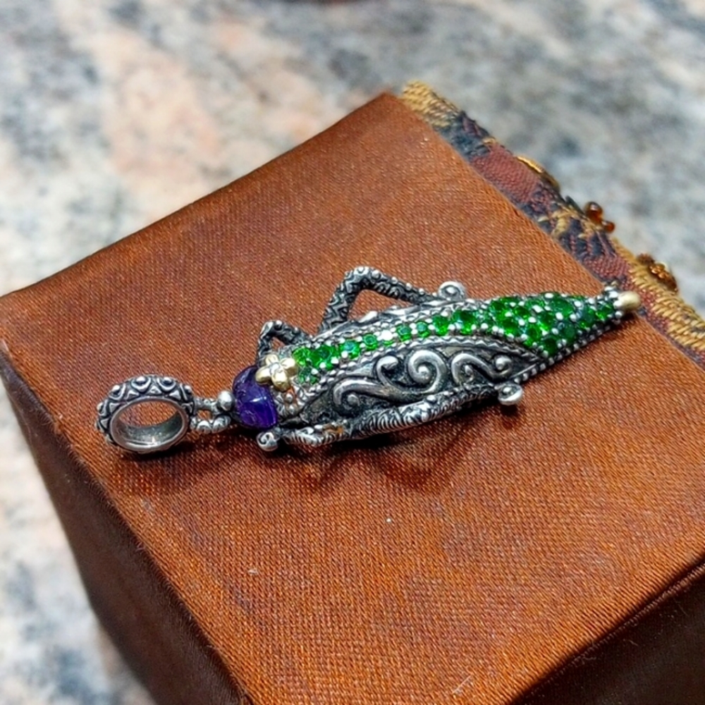 Barbara Bixby grasshopper charm/ pendant